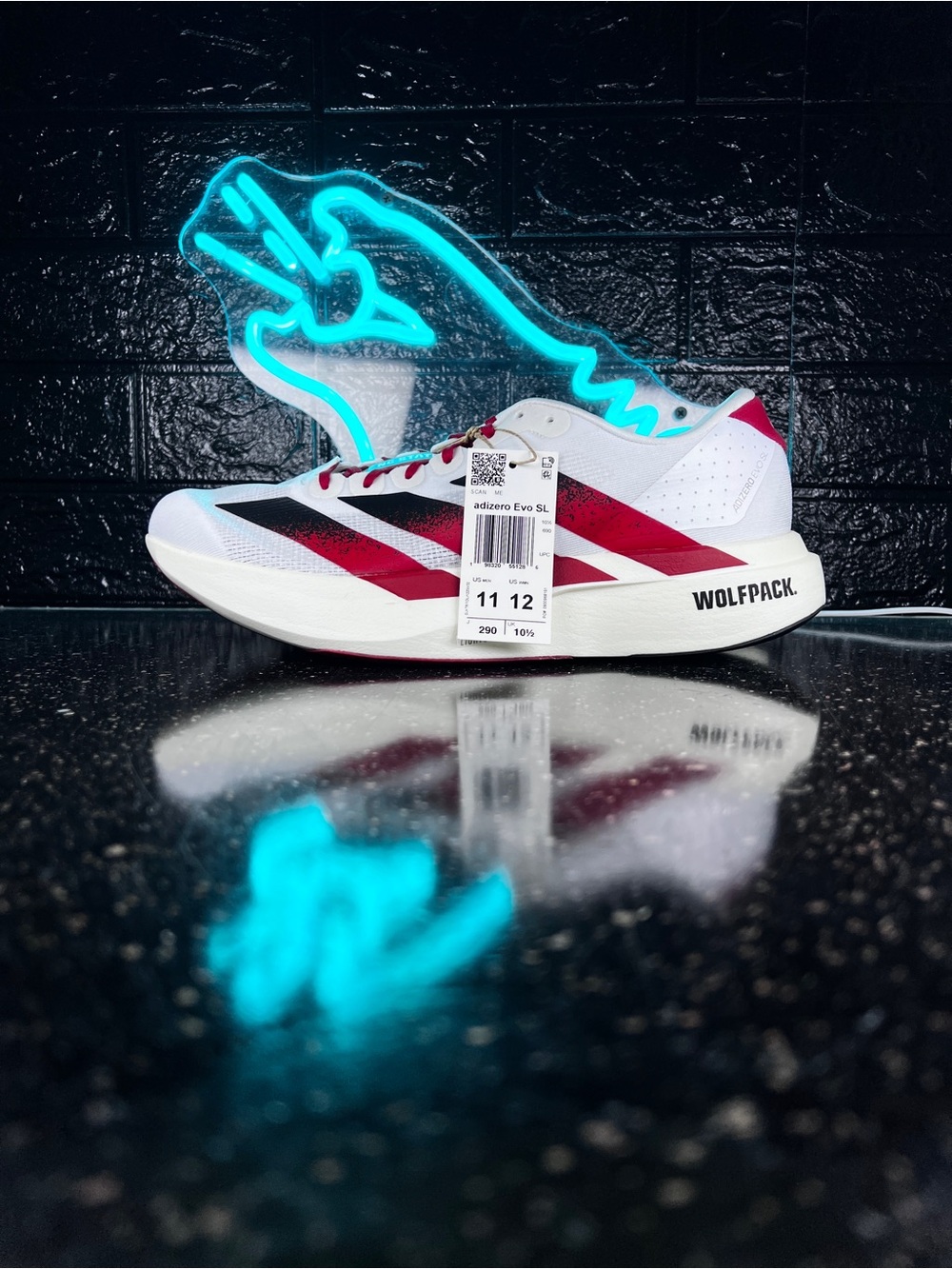 Adidas Adizero Evo SL Men's Walking Gym Running Shoes Sneakers White Red - 11
